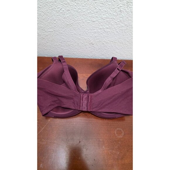 Wacoal Burgundy Underwire Padded Bra Size 34DDD Adjustable Straps Nylon/Spandex - Picture 3 of 6